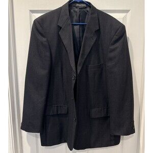 Palo Savino Rome Milan Men’s Blue Textured Wool Blend Blazer Jacket 48R 2 Button